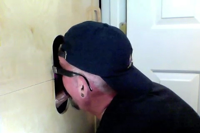 Gloryhole Suck Off Of Curious Married Guy Image